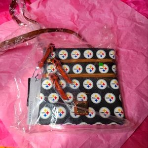 Pittsburgh Steelers Dooney & Bourke Game Day Triple-Zip Crossbody Purse